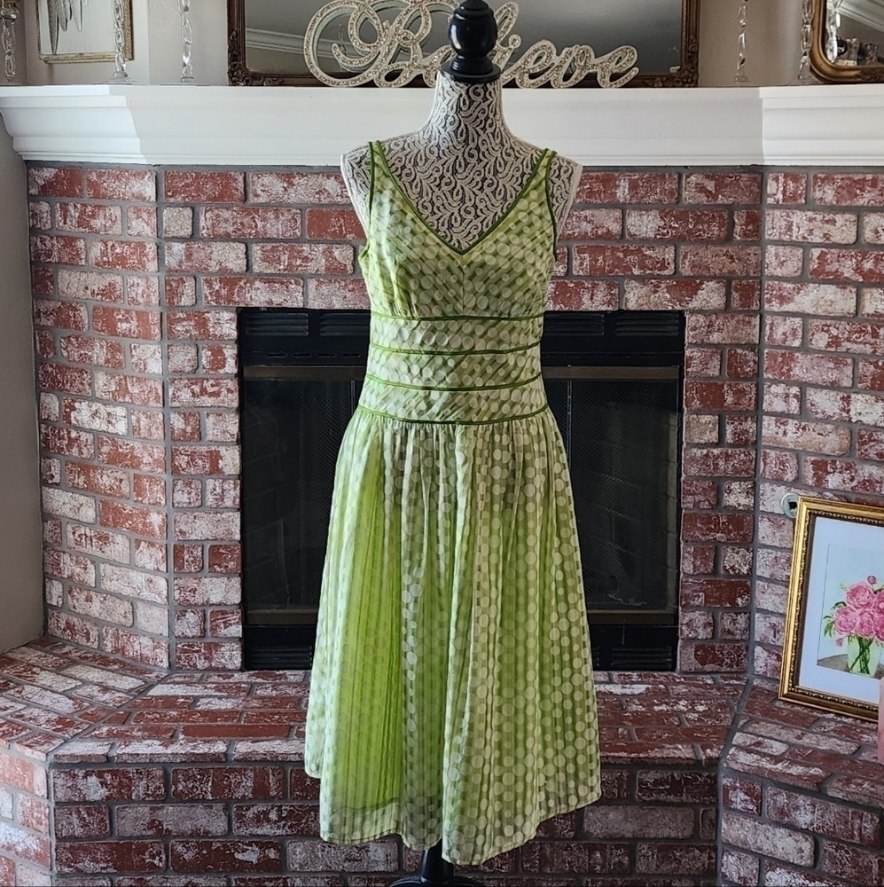 CATO VINTAGE 1960'S INSPIRED LIME GREEN DRESS